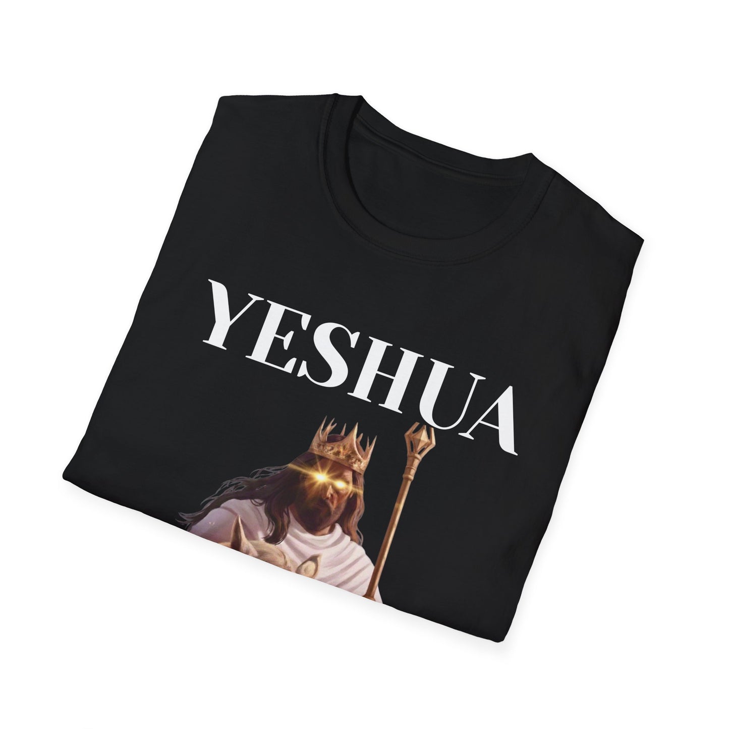 Yeshua King of Kings T-Shirt — Christian Jesus Graphic Tee with Revelation 19:12 Back Text