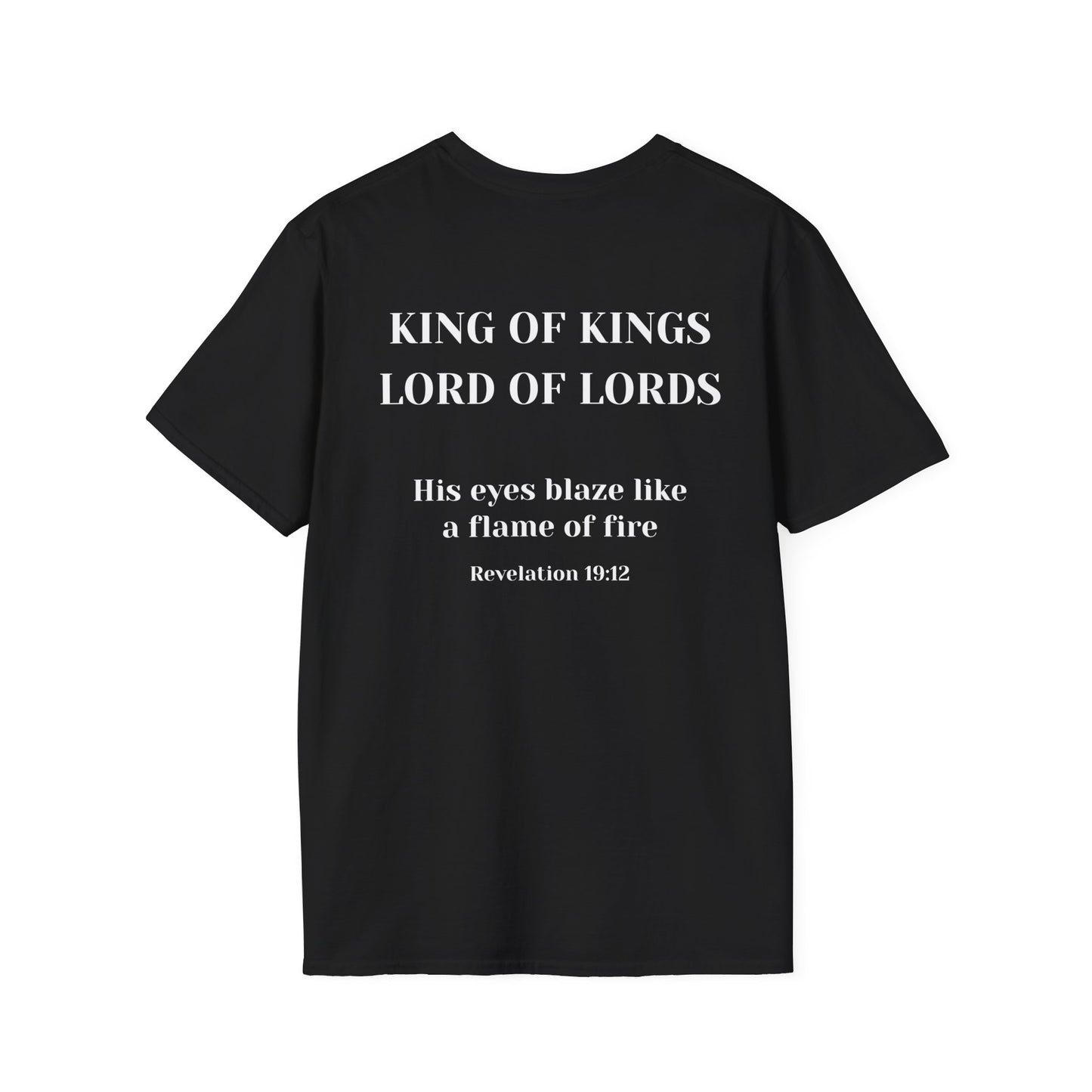 Yeshua King of Kings T-Shirt — Christian Jesus Graphic Tee with Revelation 19:12 Back Text