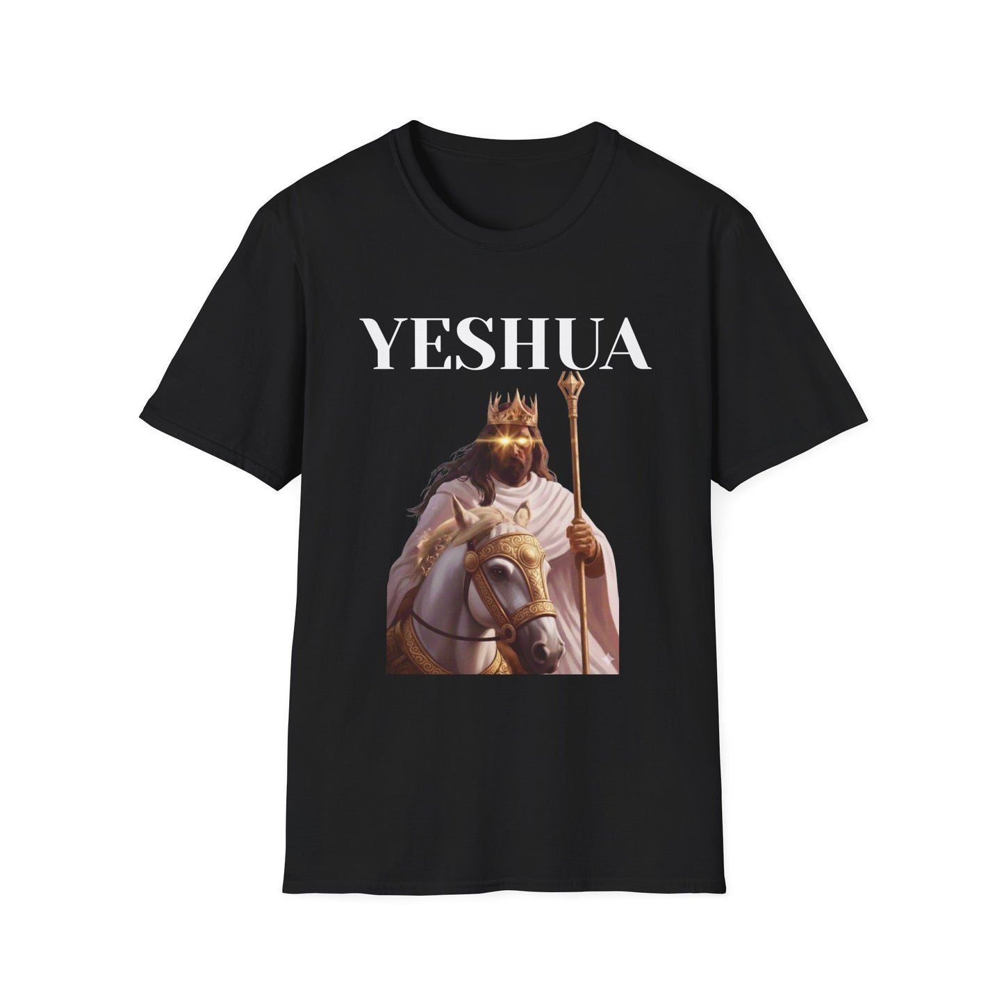 Yeshua King of Kings T-Shirt — Christian Jesus Graphic Tee with Revelation 19:12 Back Text